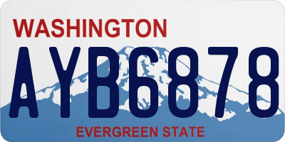 WA license plate AYB6878