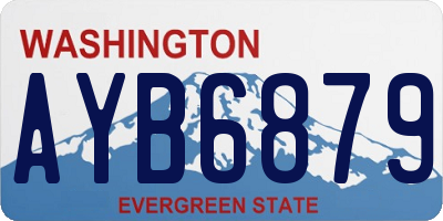 WA license plate AYB6879
