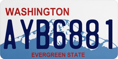 WA license plate AYB6881