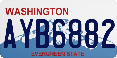 WA license plate AYB6882