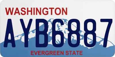 WA license plate AYB6887