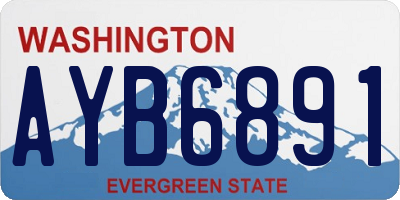 WA license plate AYB6891