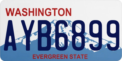 WA license plate AYB6899
