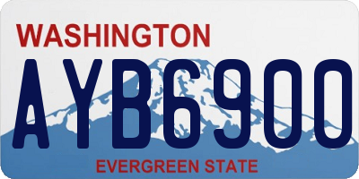 WA license plate AYB6900