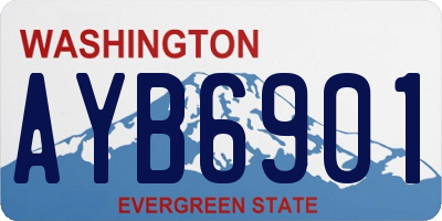 WA license plate AYB6901
