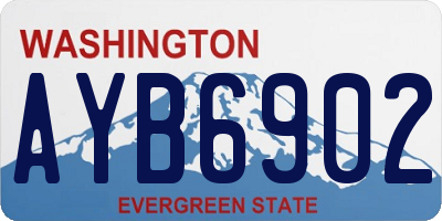 WA license plate AYB6902