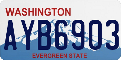 WA license plate AYB6903