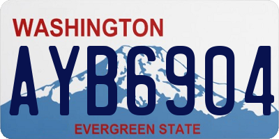 WA license plate AYB6904