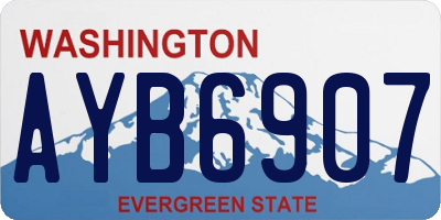 WA license plate AYB6907