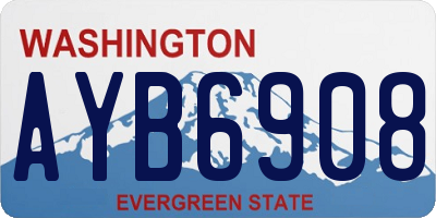 WA license plate AYB6908