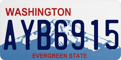 WA license plate AYB6915