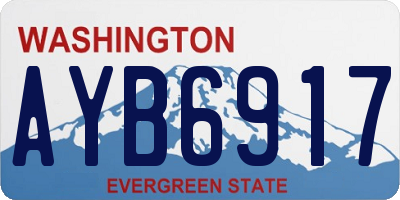 WA license plate AYB6917
