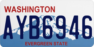 WA license plate AYB6946