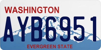 WA license plate AYB6951