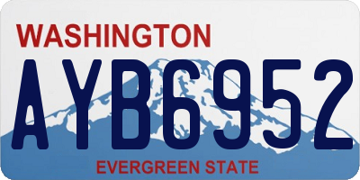 WA license plate AYB6952