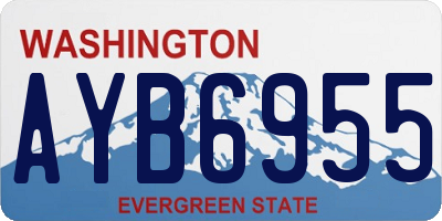 WA license plate AYB6955