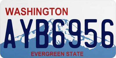 WA license plate AYB6956