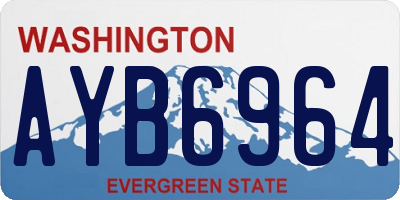 WA license plate AYB6964