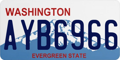 WA license plate AYB6966