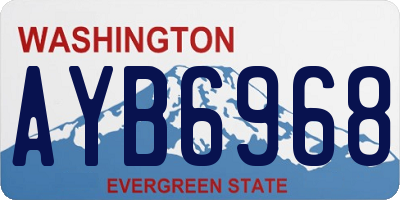 WA license plate AYB6968