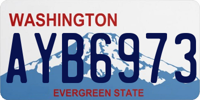 WA license plate AYB6973