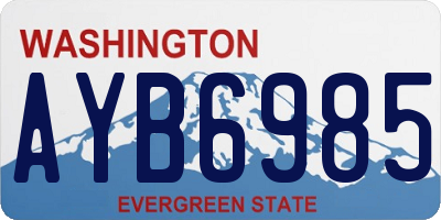 WA license plate AYB6985