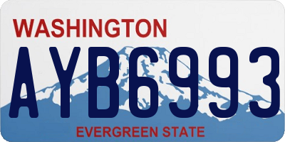 WA license plate AYB6993