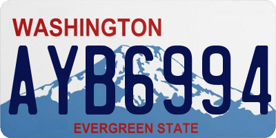 WA license plate AYB6994