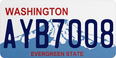 WA license plate AYB7008