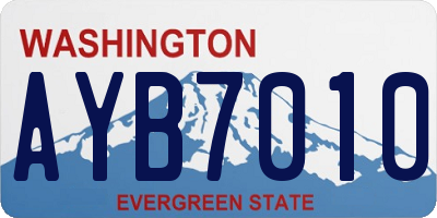 WA license plate AYB7010