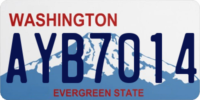 WA license plate AYB7014