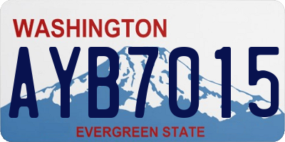 WA license plate AYB7015