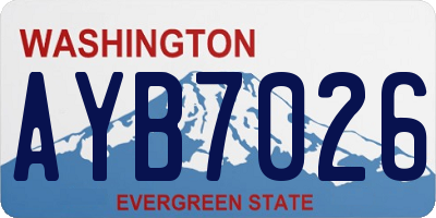 WA license plate AYB7026