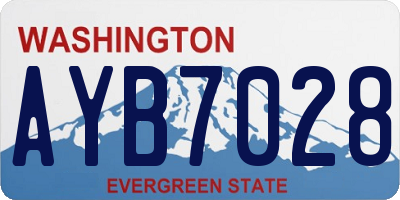 WA license plate AYB7028