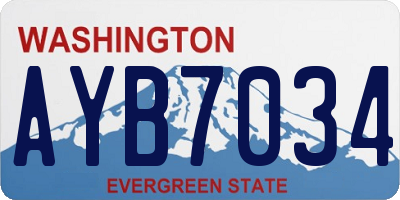 WA license plate AYB7034