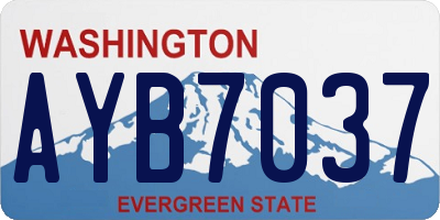 WA license plate AYB7037