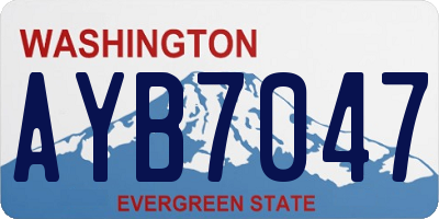 WA license plate AYB7047
