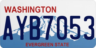 WA license plate AYB7053