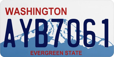 WA license plate AYB7061