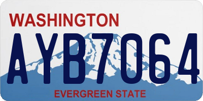 WA license plate AYB7064