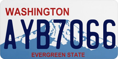 WA license plate AYB7066