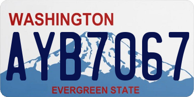 WA license plate AYB7067