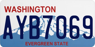 WA license plate AYB7069