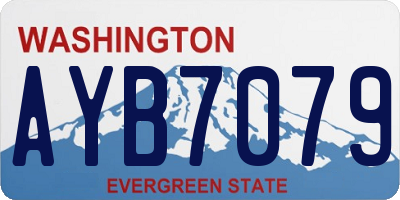 WA license plate AYB7079