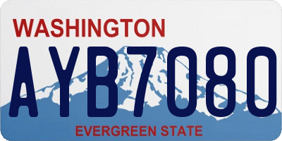 WA license plate AYB7080