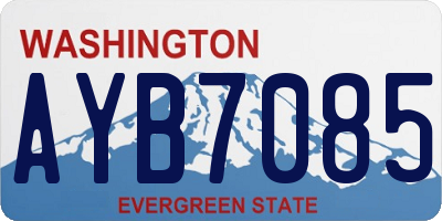 WA license plate AYB7085