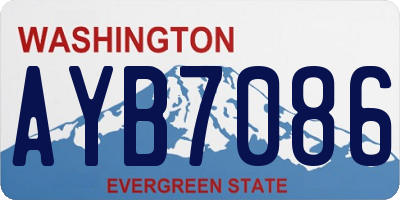 WA license plate AYB7086