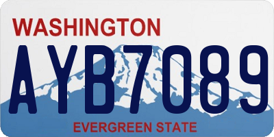 WA license plate AYB7089