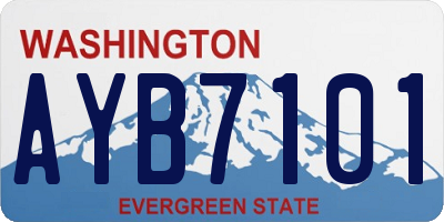 WA license plate AYB7101