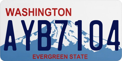 WA license plate AYB7104